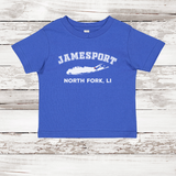 Jamesport North Fork LI Short Sleeve T-shirt | Classic Colors | Toddler Royal