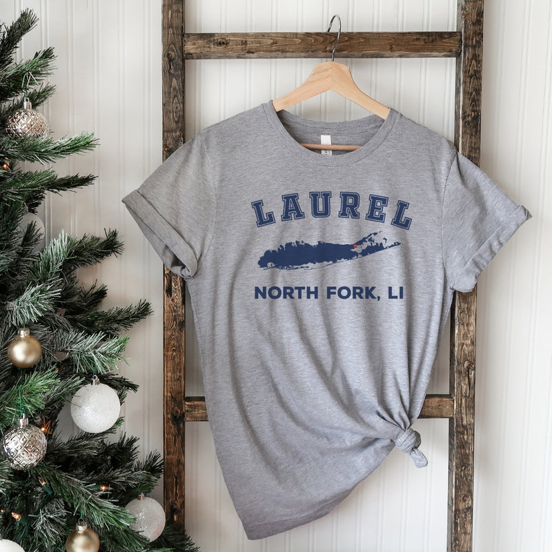 Laurel North Fork LI T-shirts | Holiday 2024 | Adult Unisex Athletic Heather