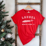 Laurel North Fork LI T-shirts | Holiday 2024 | Adult Unisex Very Red