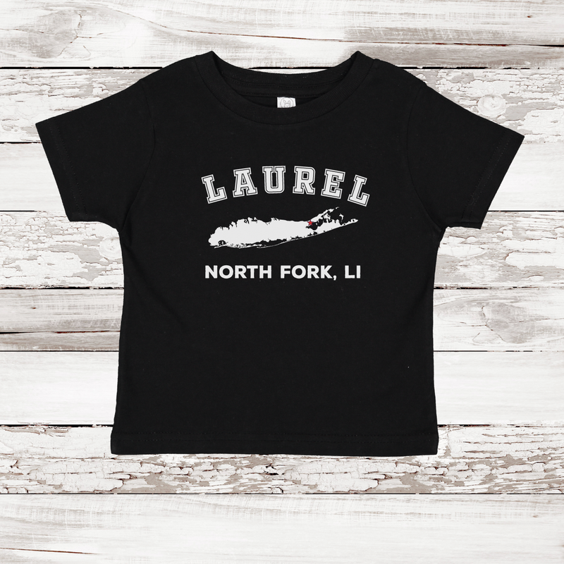 Laurel North Fork LI Short Sleeve T-shirt | Classic Colors | Toddler Black