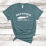 Mattituck North Fork T-shirt | Adult Unisex | HEATHER DEEP TEAL