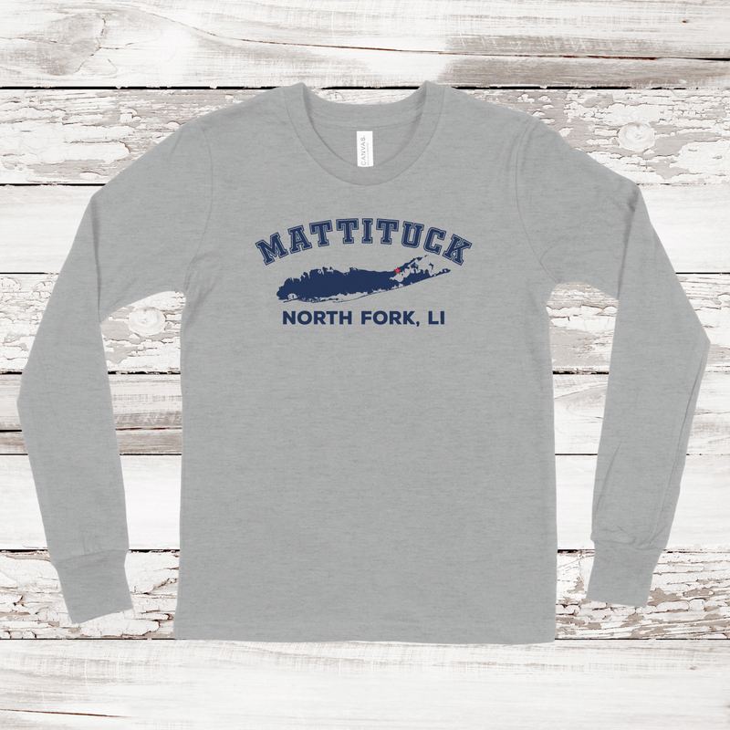 Mattituck North Fork Long Sleeve T-shirt | Classic Colors | Kids Athletic Heather