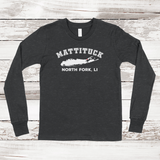 Mattituck North Fork Long Sleeve T-shirt | Classic Colors | Kids Dark Grey Heather