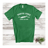 Classic North Fork Long Island T-shirt | Holiday 2024 | Adult Unisex Heather Holiday Green