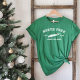 Classic North Fork Long Island T-shirt | Holiday 2024 | Adult Unisex Heather Holiday Green