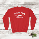 Classic North Fork Long Island Crewneck Sweatshirt | Holiday 2024 | Kids Red