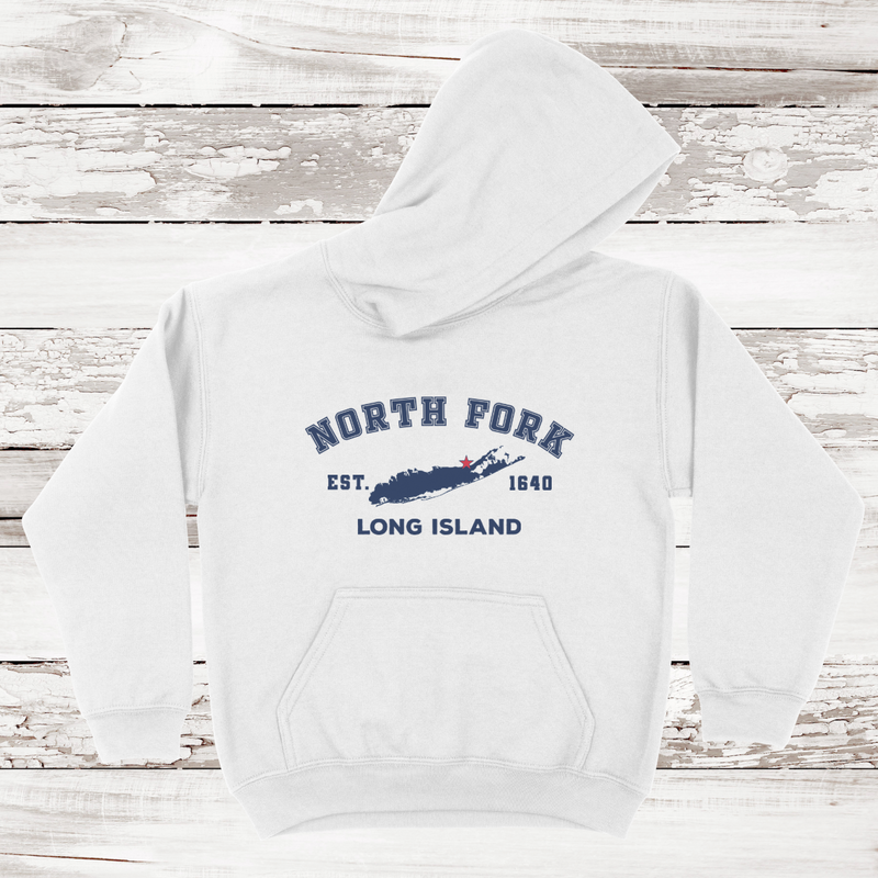 Classic North Fork Long Island Hoodie | Kids