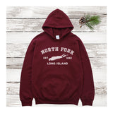 Classic North Fork Long Island Hoodie | Holiday 2024 | Adult Unisex Maroon