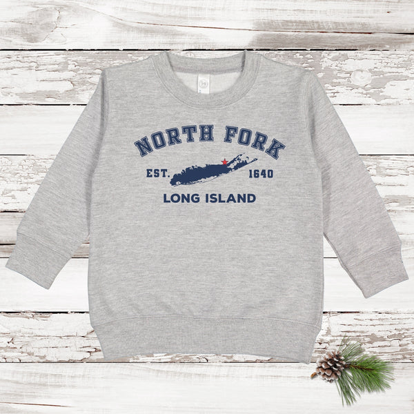 Classic North Fork Long Island Fleece Sweatshirt | Holiday 2024 | Toddler Heather