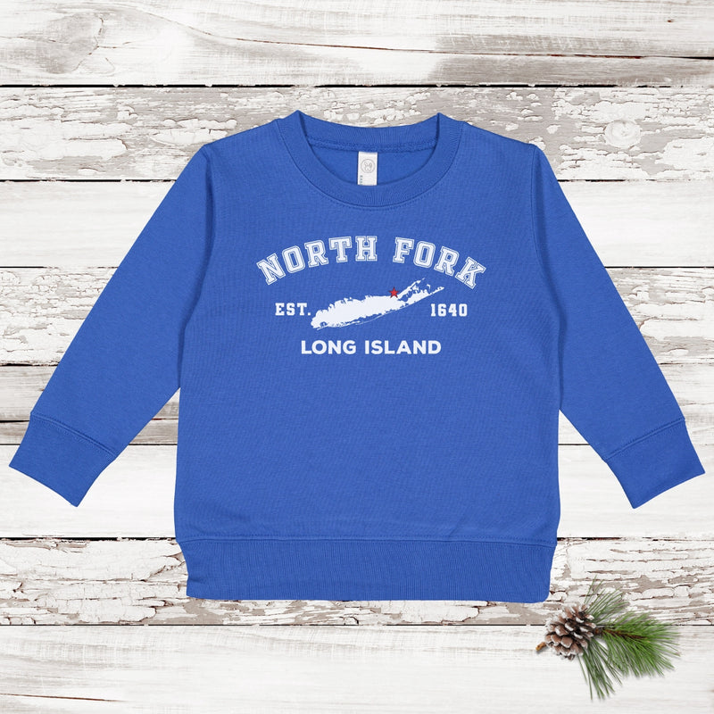 Classic North Fork Long Island Fleece Sweatshirt | Holiday 2024 | Toddler Royal