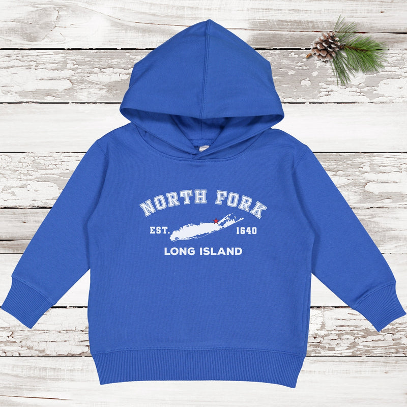 Classic North Fork Long Island Fleece Hoodie | Holiday 2024 | Toddler Royal