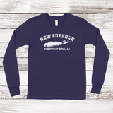New Suffolk North Fork Long Sleeve T-shirt | Classic Colors | Kids Navy