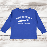 New Suffolk North Fork LI Long Sleeve T-shirt | Classic Colors | Toddler Royal