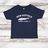 New Suffolk North Fork LI Short Sleeve T-shirt | Classic Colors | Toddler Navy