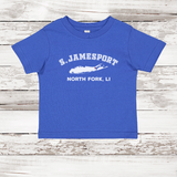 New Suffolk North Fork LI Short Sleeve T-shirt | Classic Colors | Toddler Royal