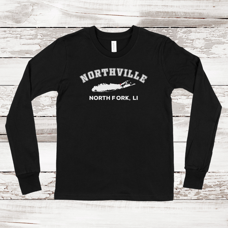 Northville North Fork Long Sleeve T-shirt | Classic Colors | Kids Black