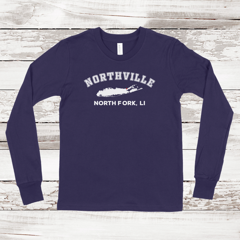 Northville North Fork Long Sleeve T-shirt | Classic Colors | Kids Navy