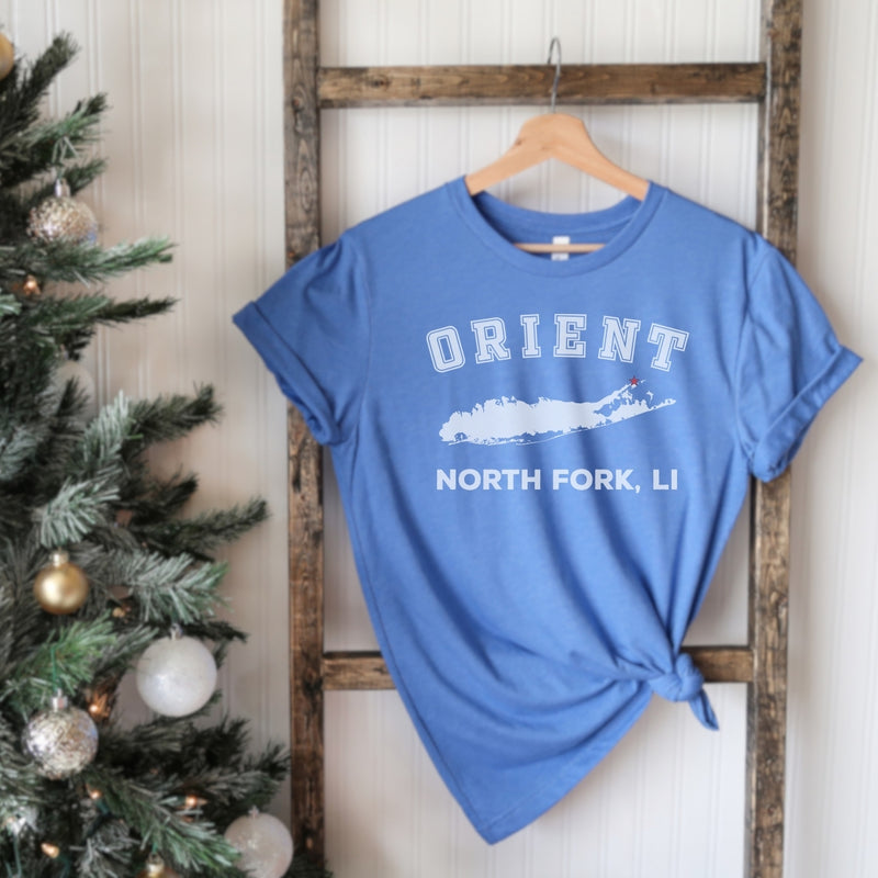 Orient North Fork LI T-shirts | Holiday 2024 | Adult Unisex Carolina Blue