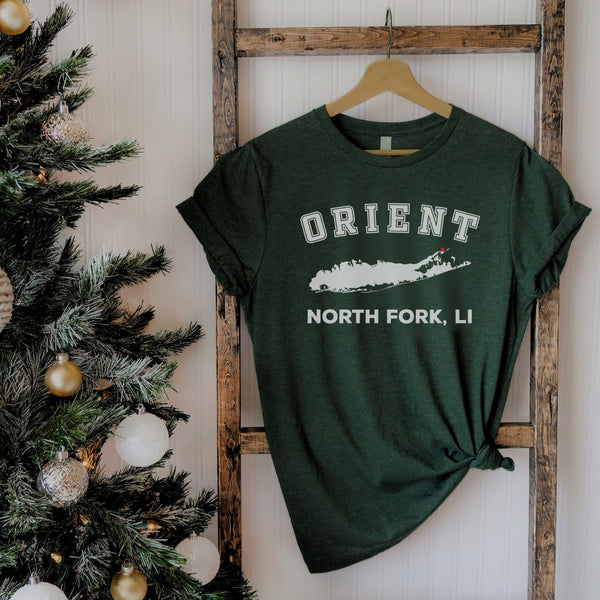 Orient North Fork LI T-shirts | Holiday 2024 | Adult Unisex Forest Green