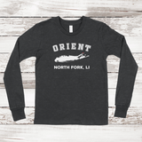 Orient North Fork Long Sleeve T-shirt | Classic Colors | Kids Dark Grey Heather
