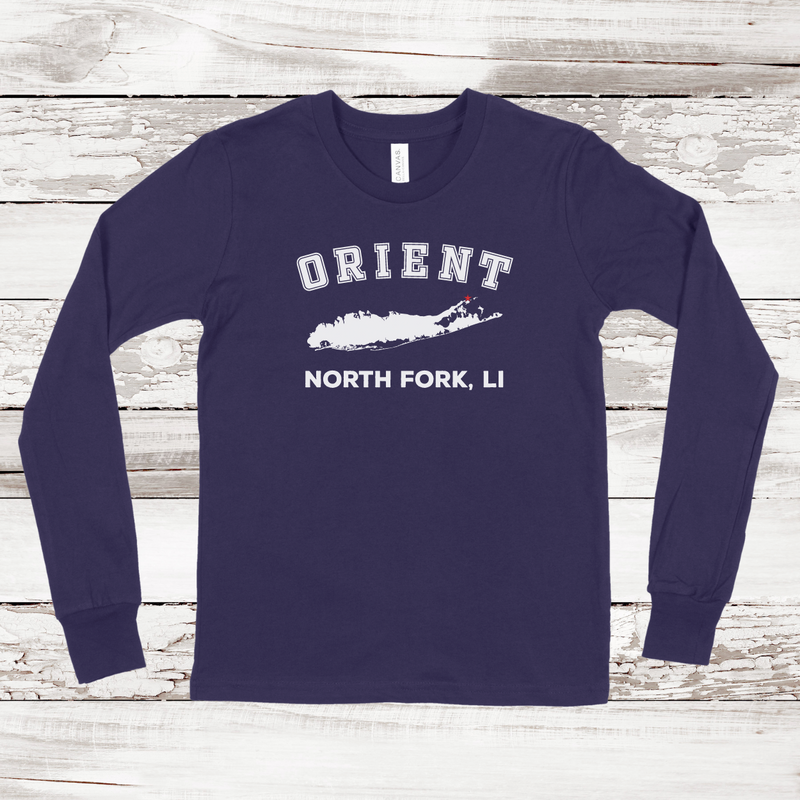 Orient North Fork Long Sleeve T-shirt | Classic Colors | Kids Navy