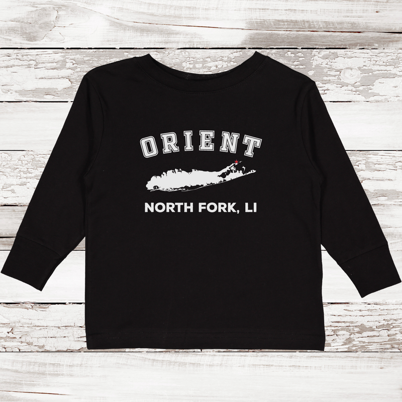 Orient North Fork LI Long Sleeve T-shirt | Classic Colors | Toddler Black