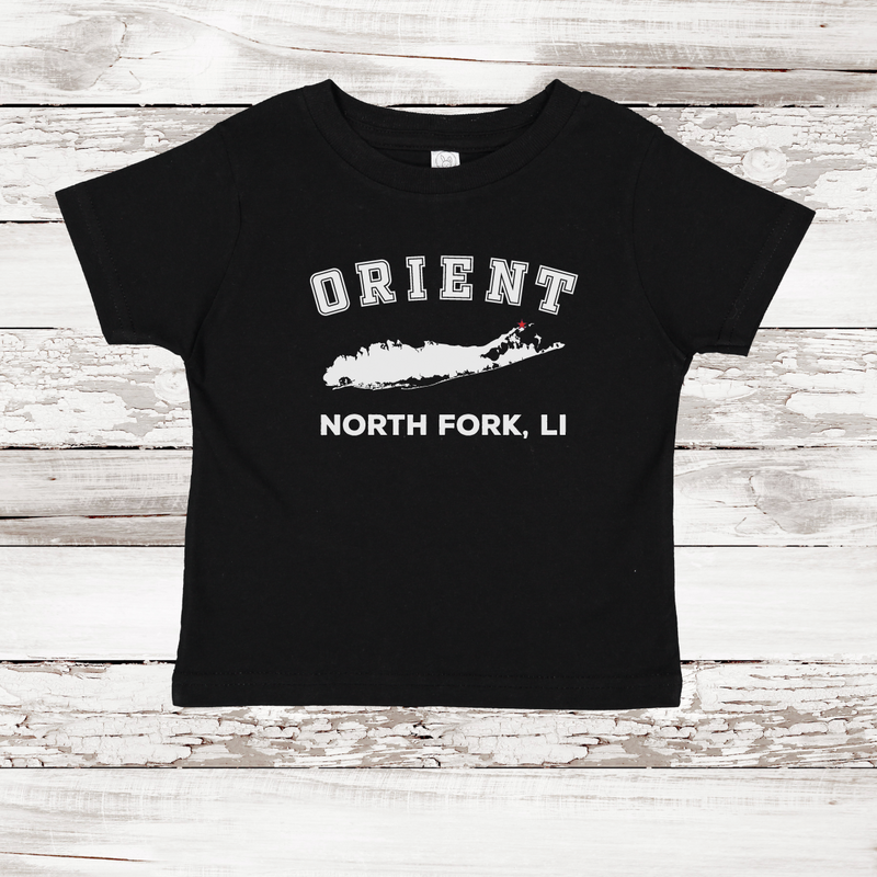 Orient North Fork LI Short Sleeve T-shirt | Classic Colors | Toddler Black