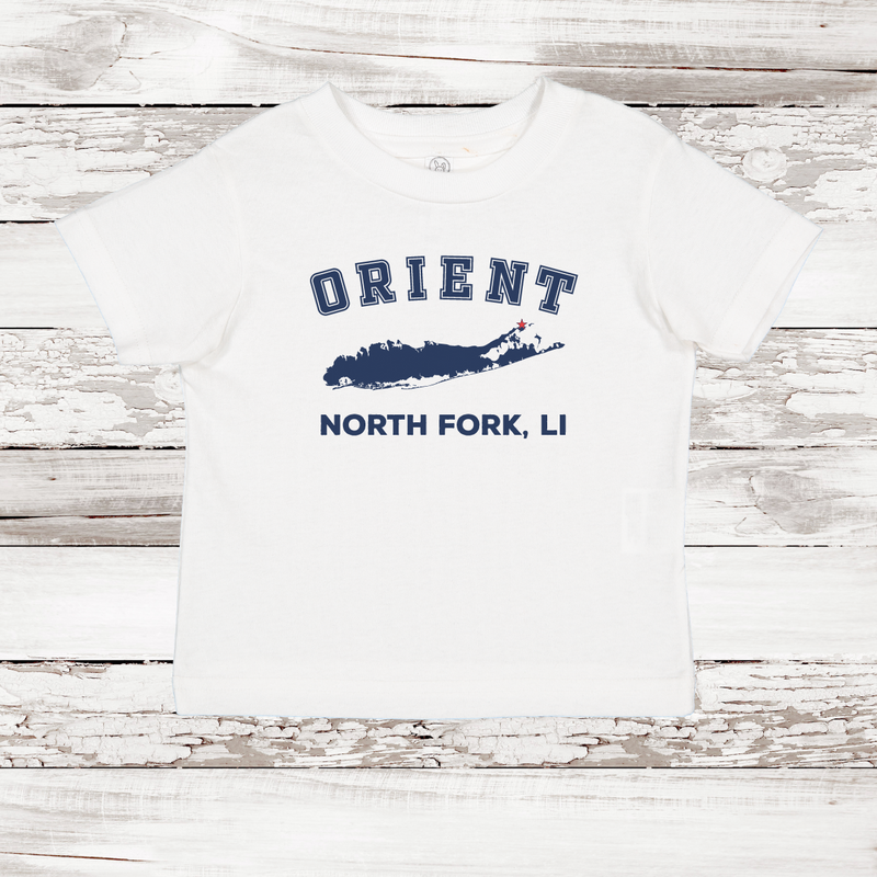 Orient North Fork LI Short Sleeve T-shirt | Classic Colors | Toddler White