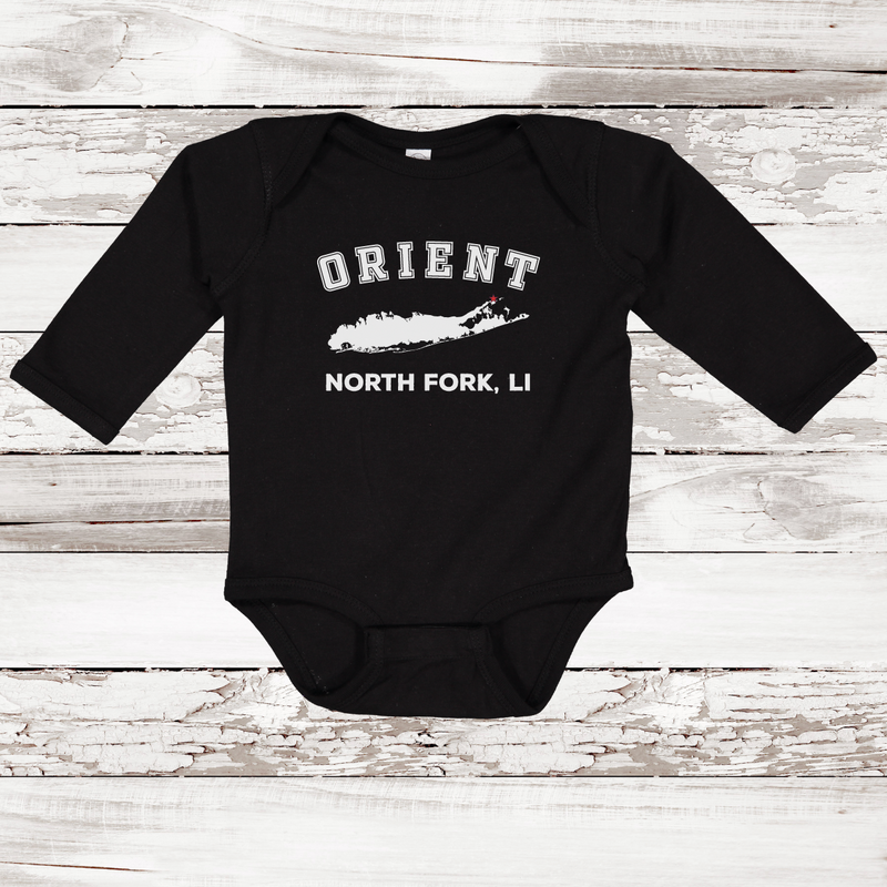 Orient North Fork LI Long Sleeve Baby Onesie