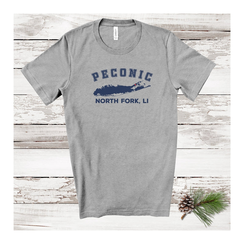 Peconic North Fork LI T-shirt | Holiday 2024 | Adult Unisex Athletic Heather