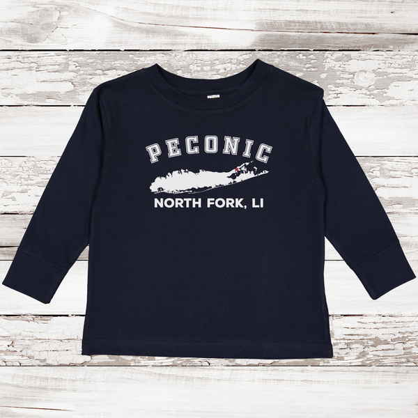 Peconic North Fork LI Long Sleeve T-shirt | Toddler