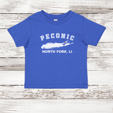 Peconic North Fork LI Short Sleeve T-shirt | Classic Colors | Toddler Royal