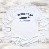 Riverhead Eastern LI Long Sleeve T-shirt | Classic Colors |Adult Unisex White