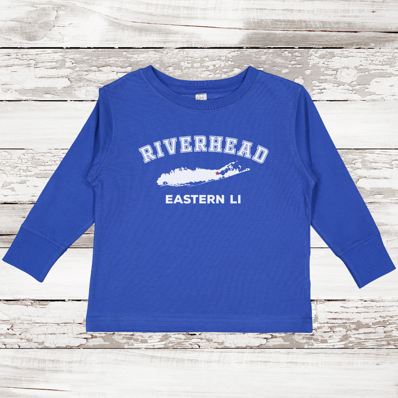 Riverhead Eastern LI Long Sleeve T-shirt | Classic Colors | Toddler Royal