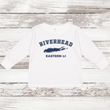 Riverhead Eastern LI Long Sleeve T-shirt | Classic Colors | Toddler White