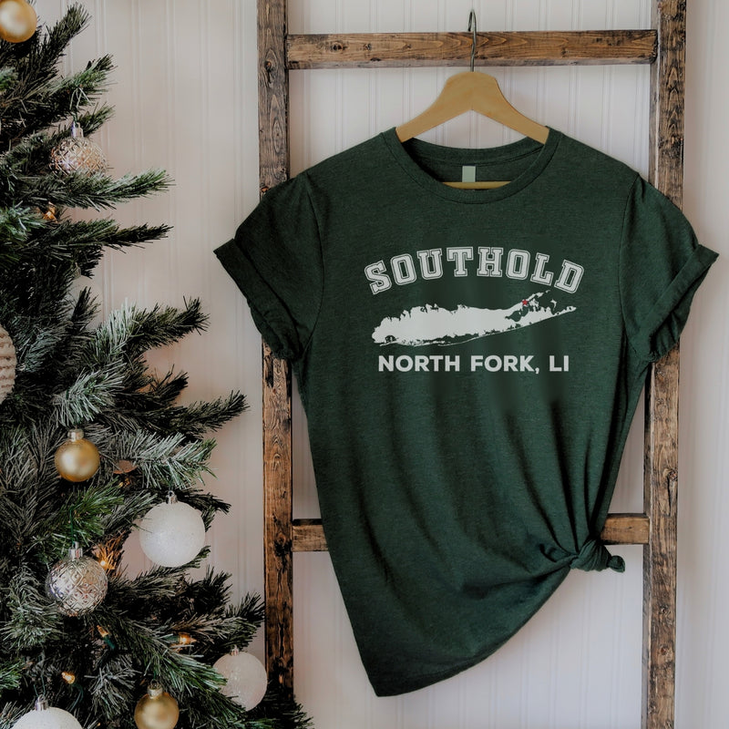 Southold North Fork LI T-shirts | Holiday 2024 | Adult Unisex Forest Green