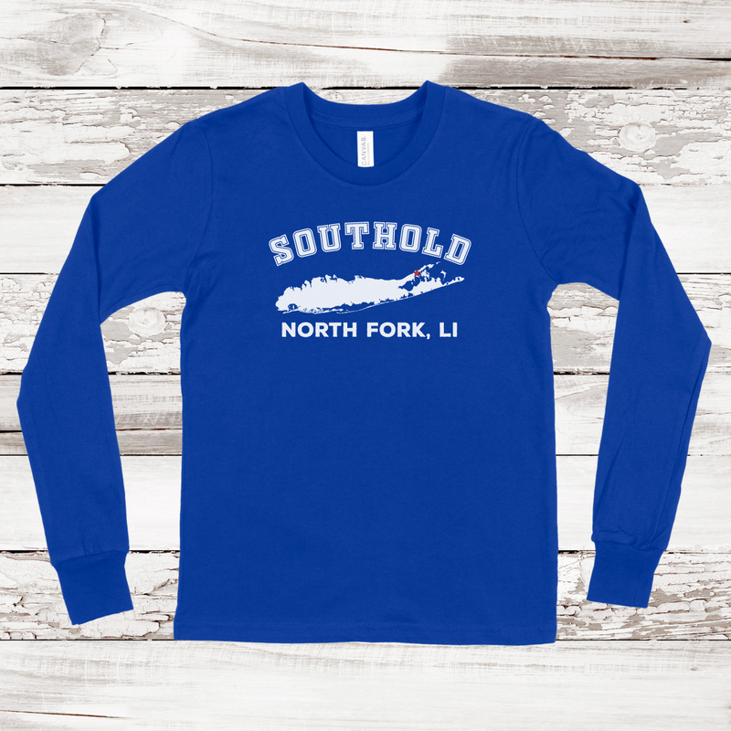 Southold North Fork Long Sleeve T-shirt | Classic Colors | Kids True Royal