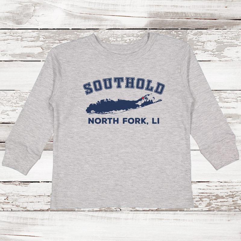 Southold North Fork LI Long Sleeve T-shirt | Classic Colors | Toddler Heather