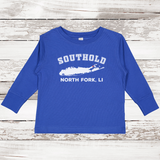Southold North Fork LI Long Sleeve T-shirt | Classic Colors | Toddler Royal