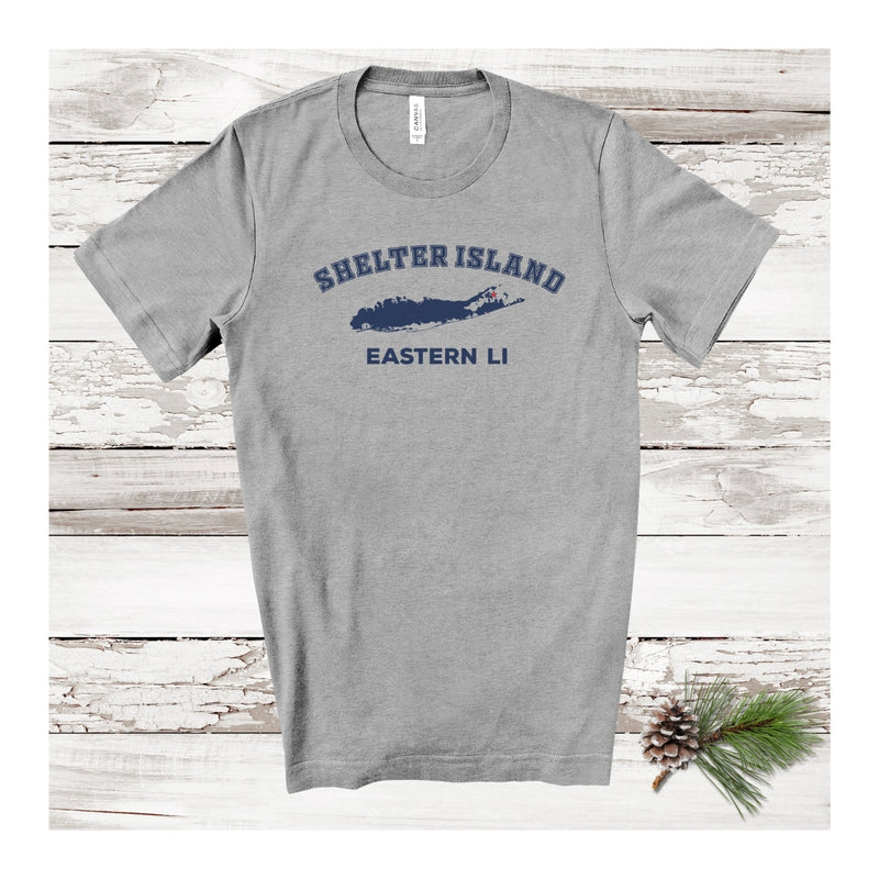 Shelter Island Eastern LI T-shirt | Holiday 2024 | Adult Unisex Athletic Heather