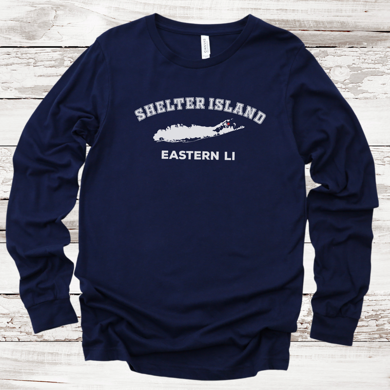 Shelter Island Eastern LI Long Sleeve T-shirt | Adult Unisex