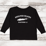 Shelter Island Eastern LI Long Sleeve T-shirt | Classic Colors | Toddler Black