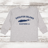 Shelter Island Eastern LI Long Sleeve T-shirt | Classic Colors | Toddler Heather