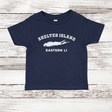 Shelter Island Eastern LI Short Sleeve T-shirt | Classic Colors | Toddler Navy