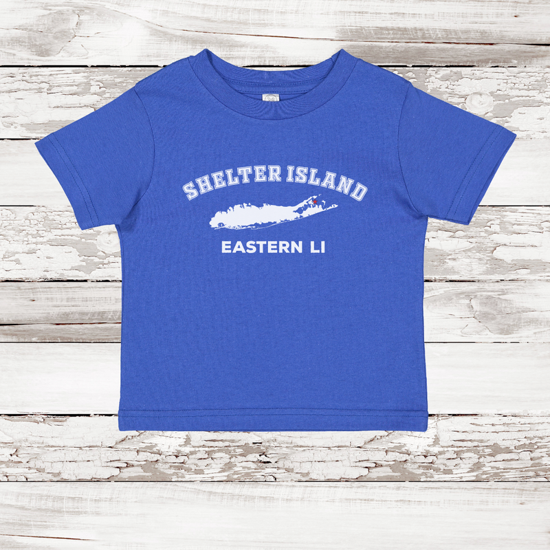 Shelter Island Eastern LI Short Sleeve T-shirt | Classic Colors | Toddler Royal