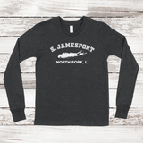 South Jamesport North Fork Long Sleeve T-shirt | Classic Colors | Kids Dark Grey Heather