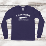 South Jamesport North Fork Long Sleeve T-shirt | Classic Colors | Kids Navy