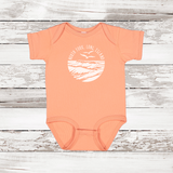 North Fork Long Island Sea & Gull Baby Onesie Sunset