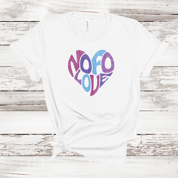 NOFO Love Heart T-shirt | Adult Unisex | White XL