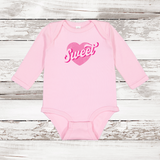 SWEET Valentine Long Sleeve Baby Onesie